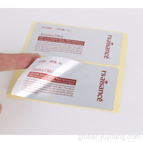 White Barcode Label Paper Printing matte gold foil copper paper custom stickers Manufactory